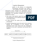 Logistics Management: Definition: Logistics Is The Process of Strategically