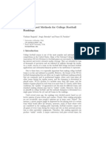 Matrix-Based Methods For College Football Rankings: University of Florida, USA Texas A&M University, USA Butenko@tamu - Edu