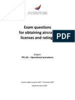 Exam Questions For Obtaining Aircraft Licenses and Ratings: PPL (A) - Operational Procedures