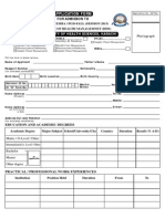 Application Form: Dow University of Health Sciences, Karachi