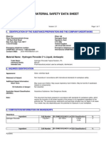 Material Safety Data Sheet: 1. Identification of The Substance/Preparation and The Company/Undertaking