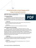 25 Learning Principles To Guide Pedagogy and The Design of Learning Environments