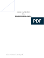 Design Calculations For The Dome Structure-Type 1