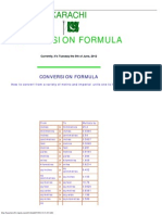 Conversion Formula