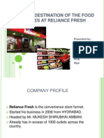 Sourcing Destination of The Food Articles at Reliance