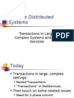 Reliable Distributed Systems: Transactions in Large, Complex Systems and Web Services