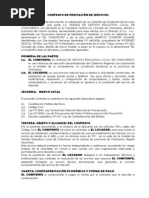 Contrato de Prestación de Servicios