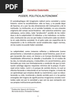 Castoriadis - Textos Sobre Autonomía