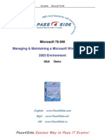 Managing & Maintaining A Microsoft Windows Server 2003 Environment