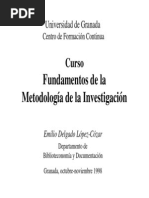 Delgado Lopez-Cozar, Emilio Fundamentos de La Metodologia de La Investigacion 2 Edicion