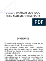 Las Matemáticas Que Todo Buen Matemático Necesita