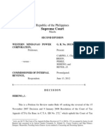 Western Mindanao Power Corporation Vs Cir GR No. 181136