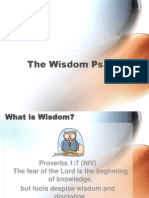 4 - The Wisdom Psalm