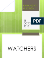 Barangay Election: 28 October 2013