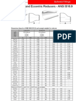 Concentric and Eccentric Reducers - ANSI B16.9