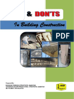 Completed Do's & Don'ts in Building Construction