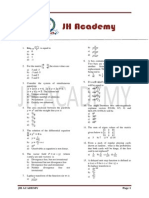 Test On Engineering Mathematics