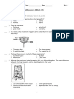 6th Grade Structure Processes and Responses To Plants 6b