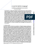 Carter and Mcarthy - Grammar and The Spoken Language PDF