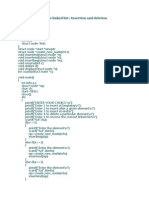 Single Linked List: Insertion and Deletion