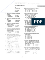 Chapter 1: Introduction To Physics Part A: Objective Question