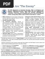 DHS Right-Wing Extremism Lexicon Targets Flier Handout Infowars