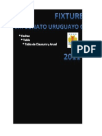 Fixture y Tabla de Posiciones Campeonato Uruguayo Clausura 2011