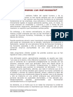 1 Recursos Humanos Un Mal Necesario PDF