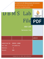 DBMS Lab Questions