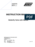 Instruction Manual: Butterfly Valve With Handle