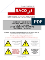 Consigne Groupe Hydraulique