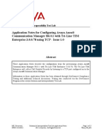 Application Notes For Configuring Avaya Aura® Communication Manager R6.0.1 With Tri-Line TIM Enterprise 3.0.0.78 Using TCP - Issue 1.0