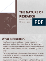 The Nature of Research