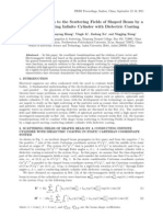 An Analytic Solution To The Scattering Fields of Shaped Beam by A Moving Conducting Infinite Cylinder With Dielectric Coating