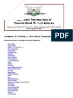 Strahlenfolter Stalking - TI - Survivors Testimonials of Remote Mind Control Attacks Contents - 81 Victims & 16 in Video Transcript - Lambros - Name