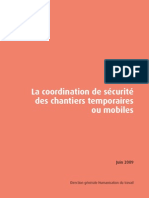 Brochure La Coordination de Sécurité Des Chantiers Temporaires Ou Mobiles