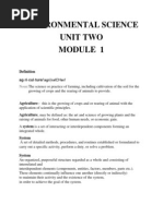 Environmental Science Unit Two Module 1