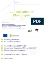 Ms. Sanna MESMAN - EU Legislation On Bluetongue Regarding Control Measures