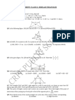 Assignment Class X Similar Triangles: A D E B C