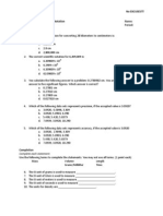 Exam Measurement and Scientific Notation