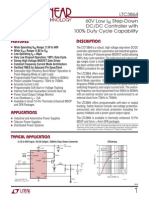 Features Description: LTC3864 60V Low I Step-Down DC/DC Controller With 100% Duty Cycle Capability