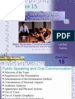 Public Speaking and Oral Communication