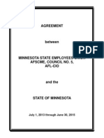 Minnesota State Employees Union AFSCME Council 5 AFL-CIO Agreement With State of Minnesota 2013 2015