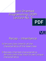 Object Oriented Programming (OOP) - CS304 Power Point Slides Lecture 04