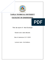 Lab Report of Heat Exchanger