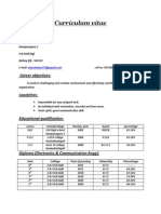 Curriculum Vitae: Srinivas .B