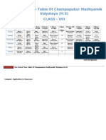 The School Time Table of C.M.V