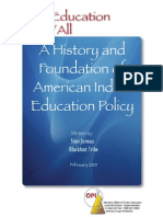 History and Foundation of American Indian Education Policy Stan Juneau