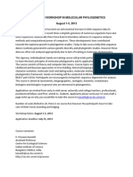 Molecular Phylogenetics Course 2013