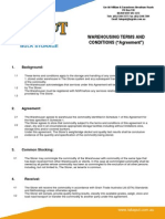 Warehousing Agreement 2013-2014